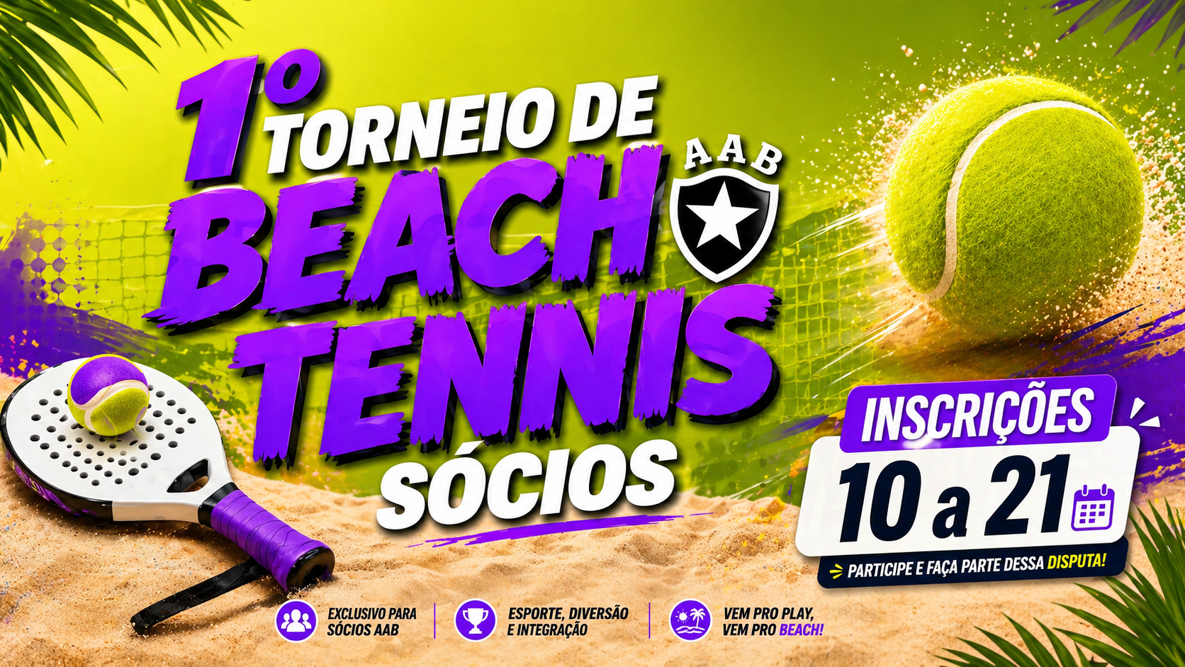 AAB promove 1º Torneio de Beach Tennis para Sócios com benefício especial para alunos da modalidade