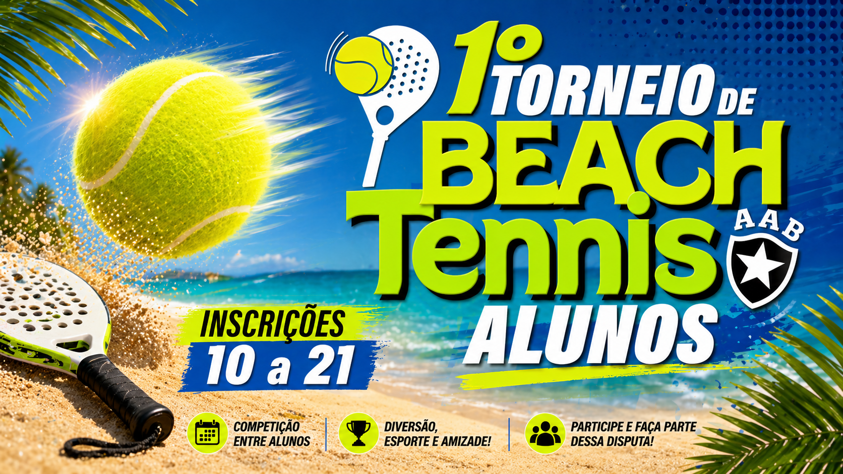 AAB lança o 1º Torneio de Beach Tennis exclusivo para alunos